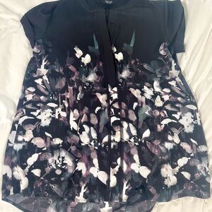 Simply Vera Vera Wang Abstract Black and White Blouse